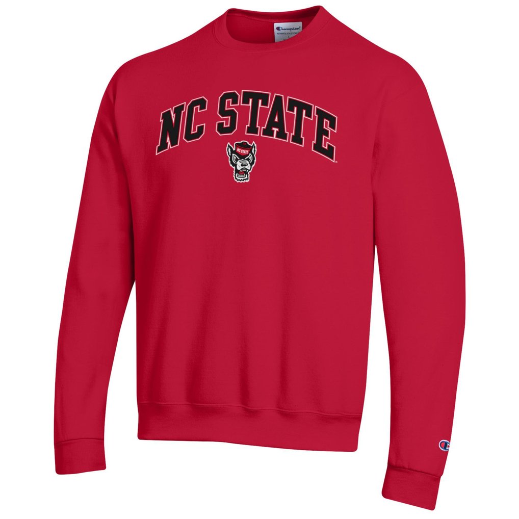  NC State Wolfpack Champion Arch Over Logo Pullover Sweatshirt - Red